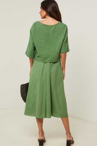 Robe trompe-l’œil - Vert