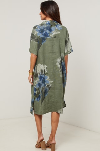 Robe en lin - Kaki