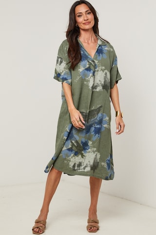 Robe en lin - Kaki
