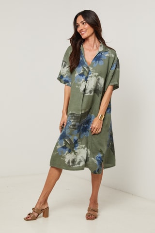 Robe en lin - Kaki