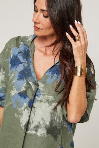 Robe en lin - Kaki