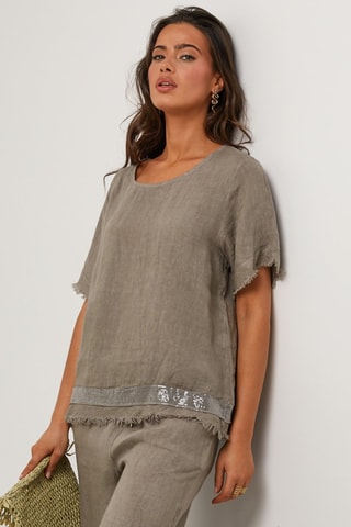 Tunique - 100% lin - Taupe
