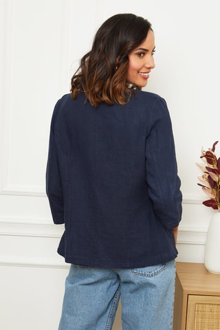 Blazer - 100% lin - Bleu marine