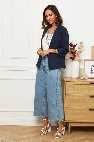 Blazer - 100% lin - Bleu marine