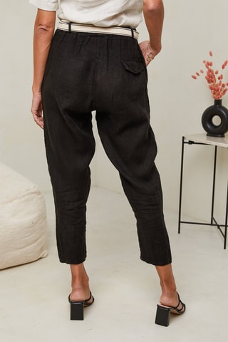 Pantalon 7/8 taille haute - Blanc et noir