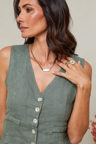 Gilet de costume sans manches - Vert
