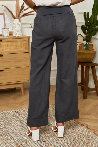 Pantalon wide legs - Gris