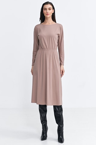 Robe midi - Beige