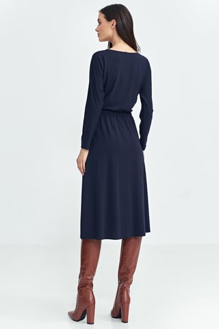 Robe midi - Bleu