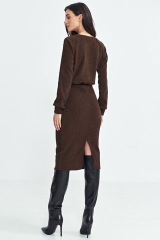 Robe fourreau - Marron