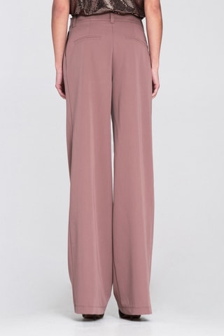 Pantalon wide legs taille haute - Rose