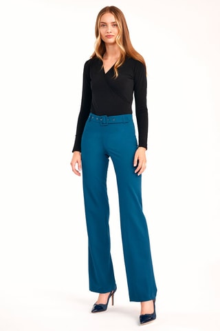 Pantalon wide legs - Bleu
