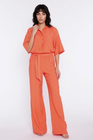 Pantalon wide legs - Orange