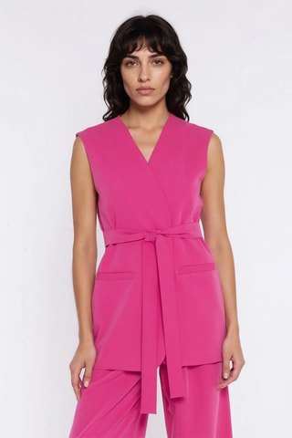 Blazer regular sans manches - Rose