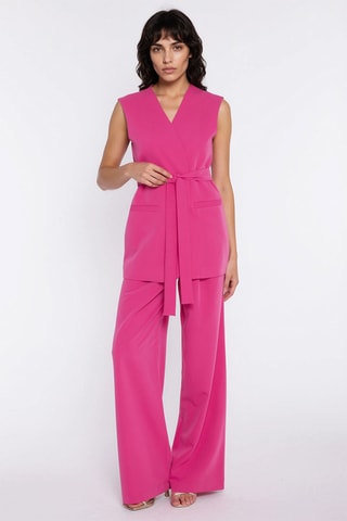 Blazer regular sans manches - Rose
