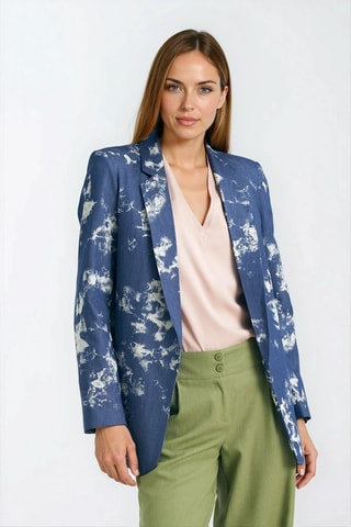 Blazer tie and dye - - Blanc et bleu