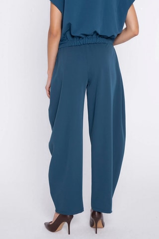 Pantalon wide legs - Bleu canard