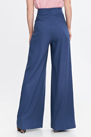 Pantalon palazzo en lin - Bleu