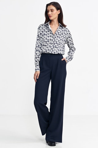 Pantalon wide legs - Bleu