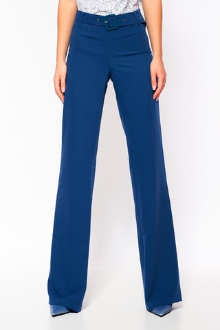 Pantalon taille haute - Bleu