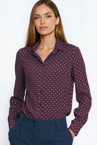 Chemisier relaxed - Blanc et rouge