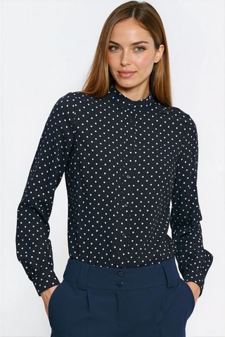 Chemisier relaxed - Blanc et noir