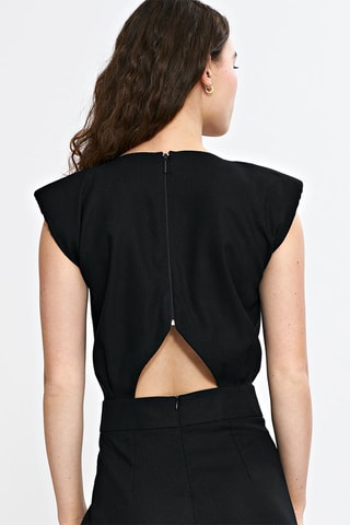 Combinaison regular en lin - Noir