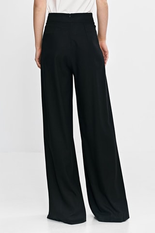 Pantalon palazzo en lin - Noir