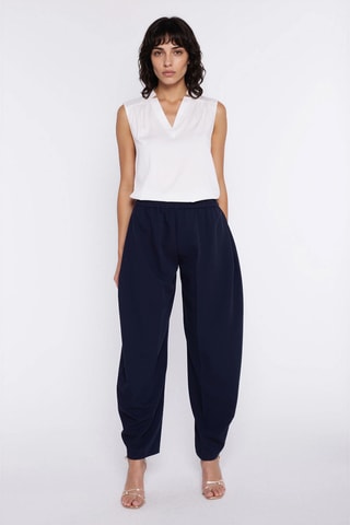 Blouse regular sans manches - Écru