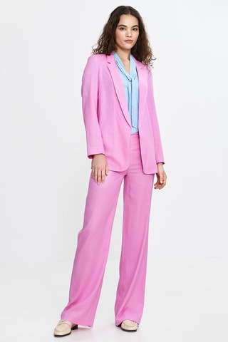 Pantalon bootcut en lin - Rose