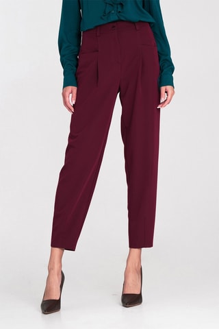Pantalon carotte 7/8 - Rouge