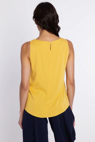 Blouse relaxed sans manches - Jaune