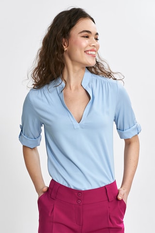 Blouse regular - Bleu