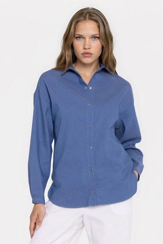 Chemisier oversize - Bleu