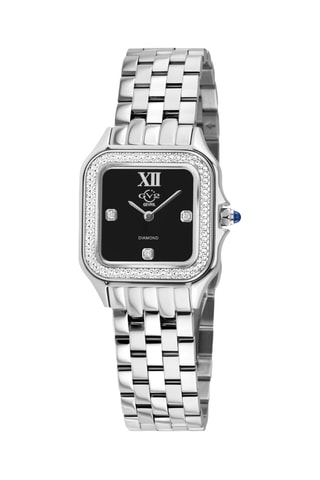Montre à quartz en acier - Argenté et noir