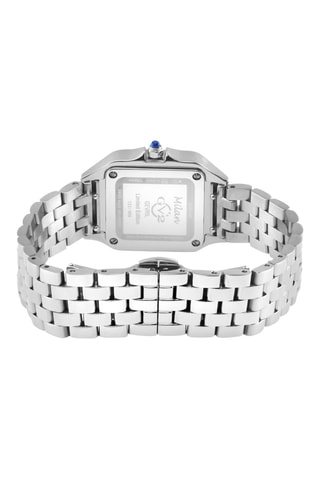 Montre à quartz en acier - Argenté et noir