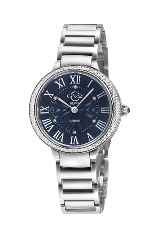 Montre à quartz en acier - Argenté et bleu marine