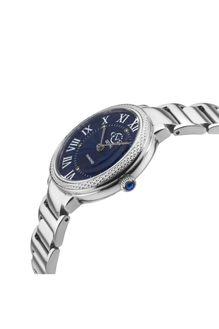 Montre à quartz en acier - Argenté et bleu marine
