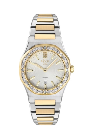 Montre à quartz en acier et diamants Palmanova