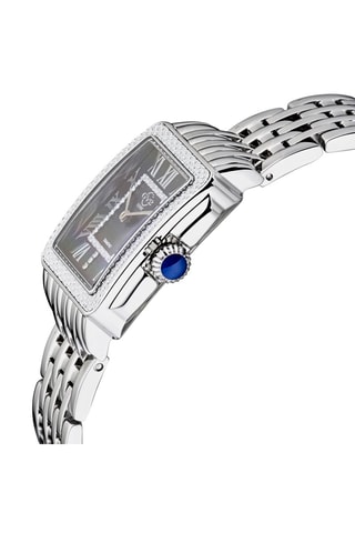 Montre à quartz en acier et diamants Padova