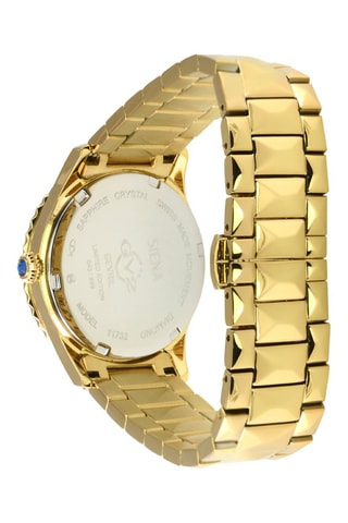 Montre à quartz en acier et diamants Siena