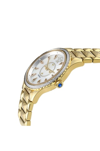 Montre à quartz en acier et diamants Siena