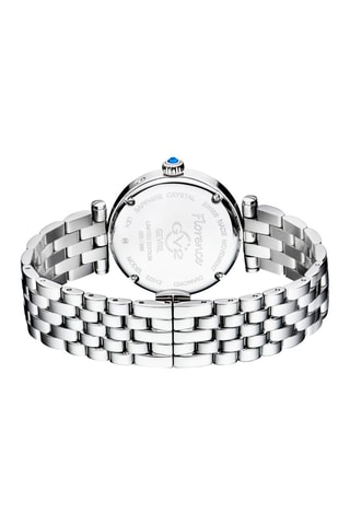 Montre à quartz en acier, nacre et diamant Florence - Compteur phases de lune