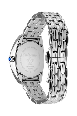 Montre à quartz en acier, nacre, spinelles et diamants Palermo