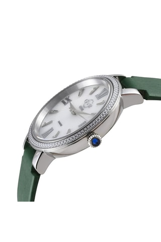 Montre à quartz en cuir, nacre et diamants Genoa