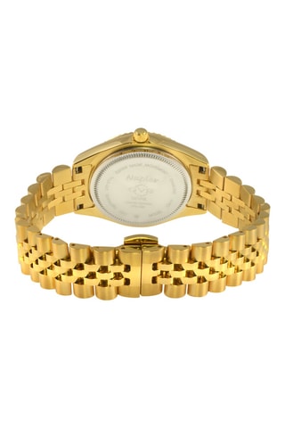 Montre à quartz en acier - Doré et rouge