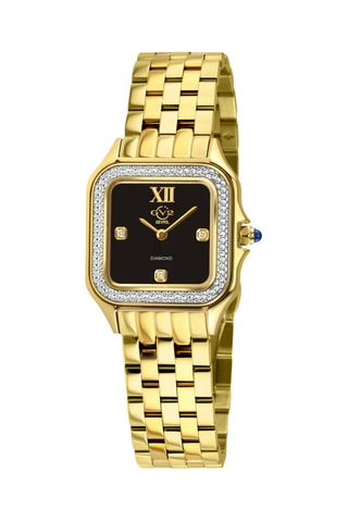 Montre à quartz en acier - Doré