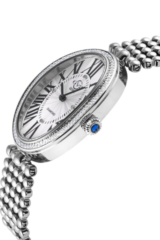 Montre à quartz en acier et diamants Navona