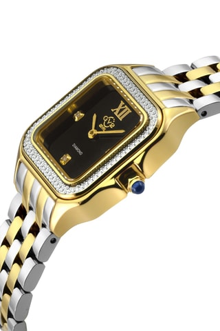 Montre à quartz en acier - Doré et argenté