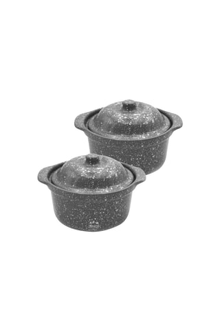 2 minis cocottes en grès Pierre Gourmet - 14,5 cm